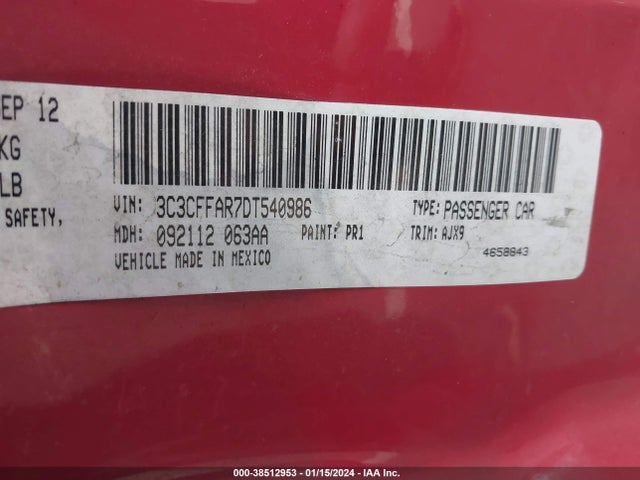 2013 FIAT 500 3C3CFFAR7DT540986 Photo 8