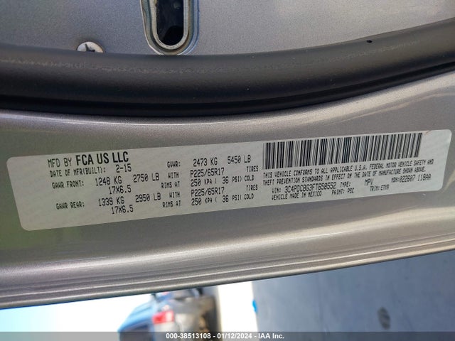 Dodge Journey Sxt 2015 3C4PDCBG3FT658552 Image 9