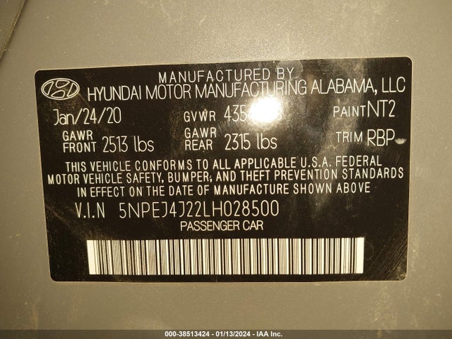 Hyundai Sonata Sel Plus 2020 5NPEJ4J22LH028500 Image 9