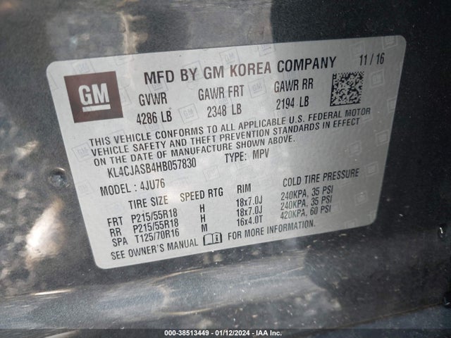 Buick Encore Preferred 2017 KL4CJASB4HB057830 Image 9