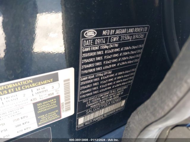SALGS2TF0EA192969 Land Rover Range Rover 5.0l V8 Supercharged/5.0l V8 Supercharged Ebony Edition
