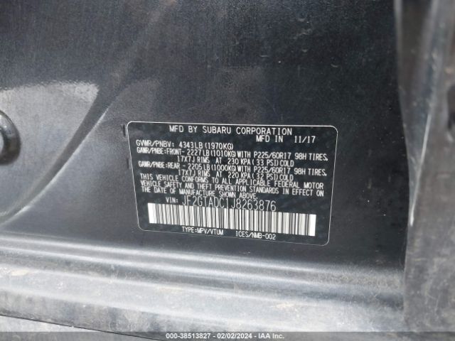 JF2GTADC1J8263876 Subaru Crosstrek 2.0i Premium
