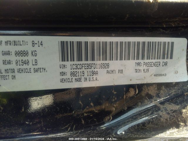 1C3CDFEB5FD116928 Dodge DART GT