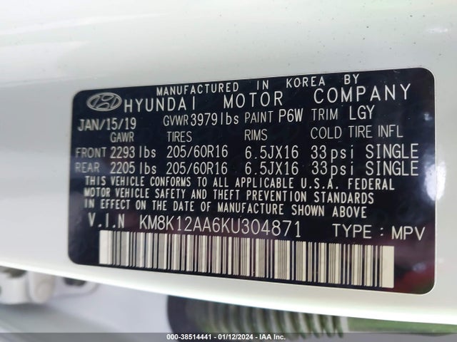 Hyundai Kona Se 2019 KM8K12AA6KU304871 Image 9