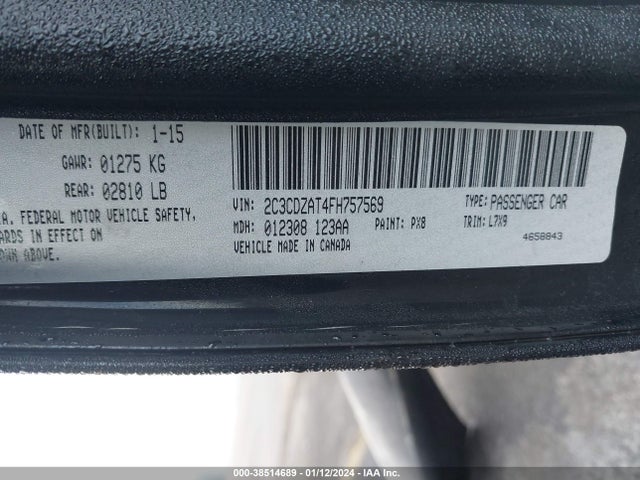Dodge Challenger Sxt Or R/t 2015 2C3CDZAT4FH757569 Image 9