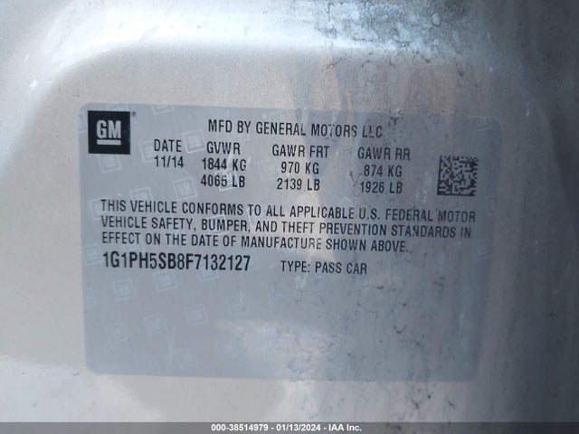 Chevrolet Cruze Eco Auto 2015 1G1PH5SB8F7132127 Image 9