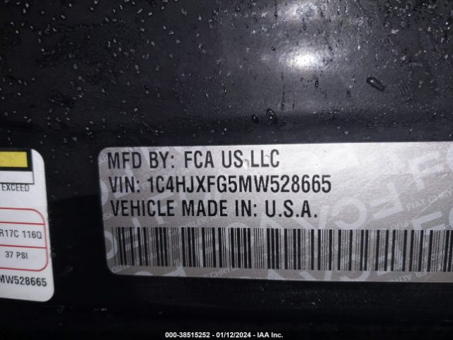 1C4HJXFG5MW528665 Jeep Wrangler Unlimited Rubicon 4x4