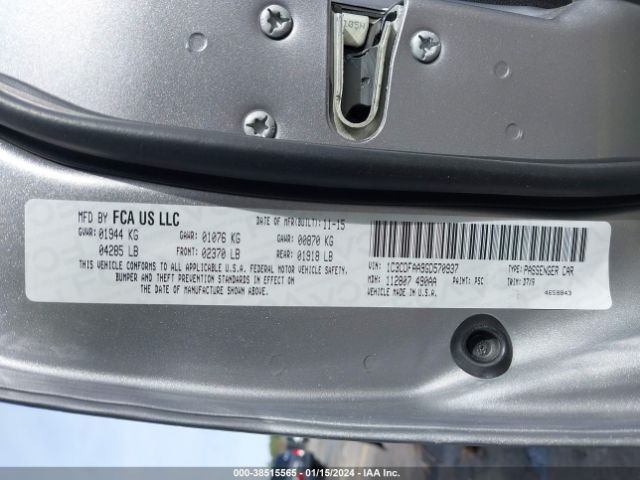 1C3CDFAA9GD570937 Dodge DART SE