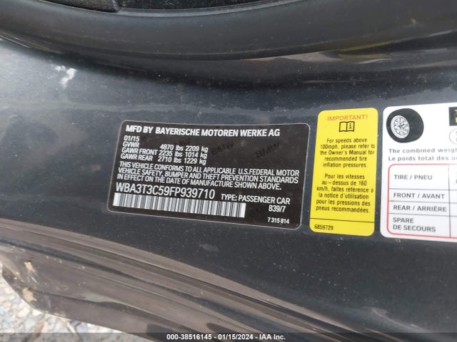 BMW 435i 2015 WBA3T3C59FP939710 Image 9