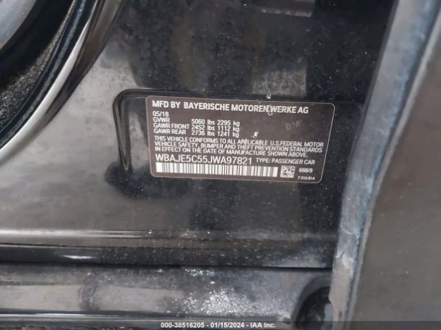 WBAJE5C55JWA97821 BMW 540I