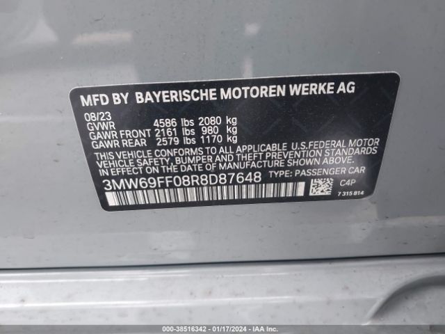 3MW69FF08R8D87648 BMW 3 Series 330i