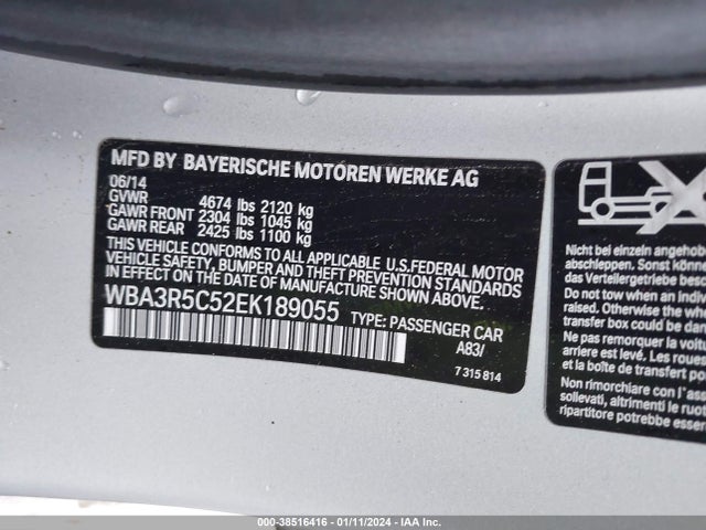 BMW 435i Xdrive 2014 WBA3R5C52EK189055 Image 9