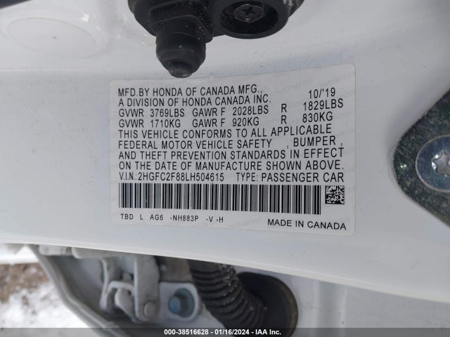 Honda Civic Sport 2020 2HGFC2F88LH504615 Image 9