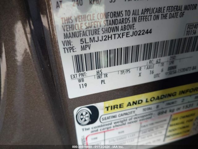 5LMJJ2HTXFEJ02244 Lincoln Navigator
