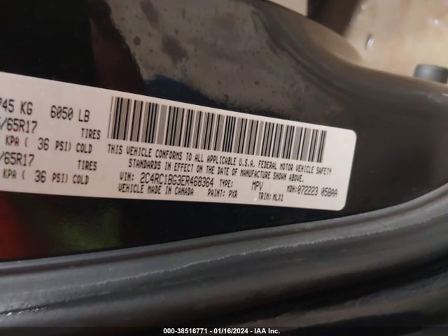 2014 CHRYSLER TOWN & COUNTRY TOURING VIN: 2C4RC1BG3ER468364