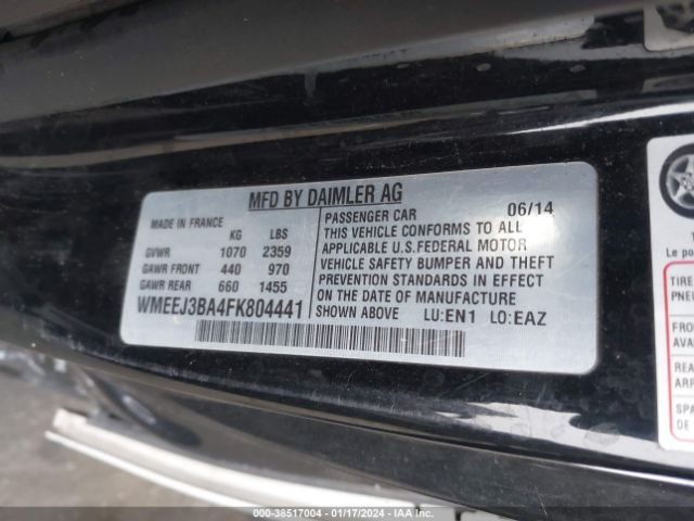 WMEEJ3BA4FK804441 Smart Fortwo Passion/pure