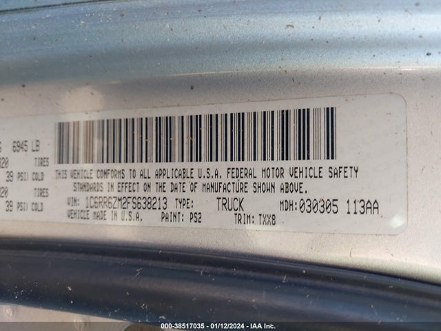 RAM 1500 Hfe Express 2015 1C6RR6ZM2FS638213 Image 9