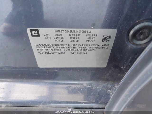 Chevrolet MALIBU LS 2015 1G11B5SL4FF192444 Image 9