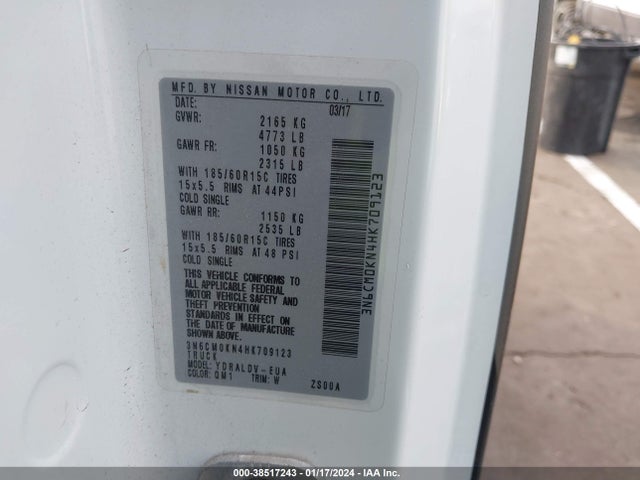 Nissan Nv200 S 2017 3N6CM0KN4HK709123 Image 9