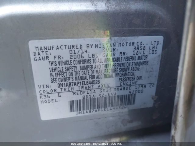 3N1AB7AP1EL644526 Nissan SENTRA SR