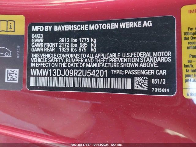 2024 MINI SE HARDTOP WMW13DJ09R2U54201 Photo 8