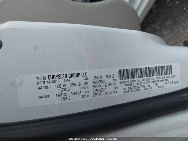 Dodge Grand Caravan Sxt 2014 2C4RDGCG1ER477952 Image 9