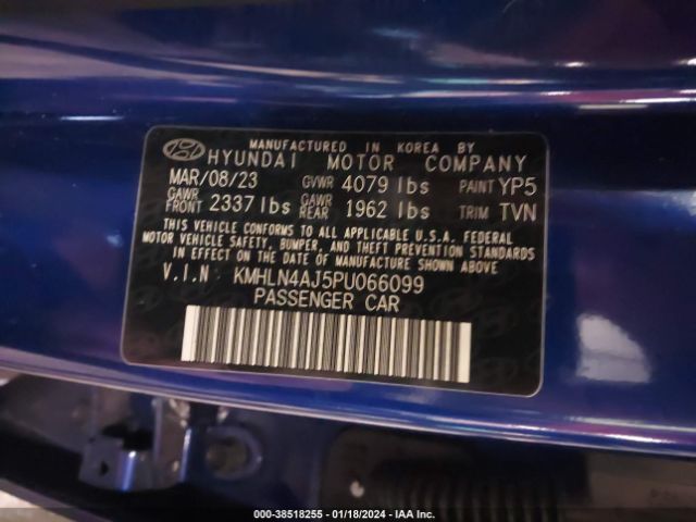 KMHLN4AJ5PU066099 Hyundai Elantra Hybrid Limited