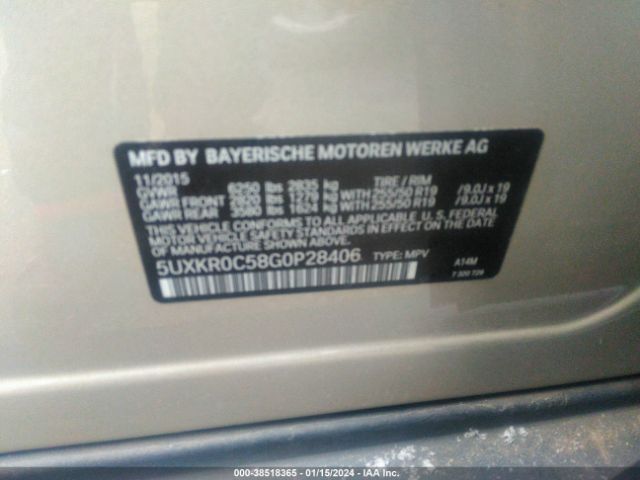 5UXKR0C58G0P28406 BMW X5 Xdrive35i