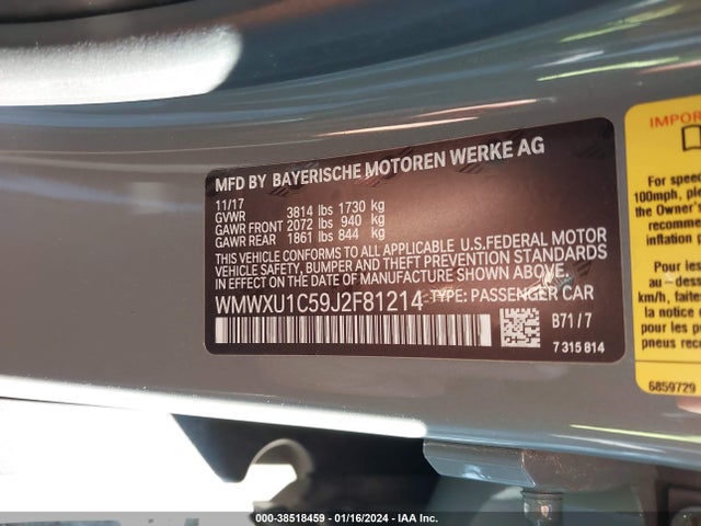 2018 MINI HARDTOP WMWXU1C59J2F81214 Photo 8