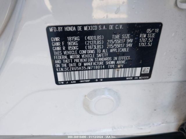3CZRU5H35JM718014 Honda HR-V LX