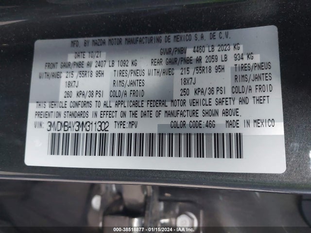 3MVDMBAY3MM311302 Mazda Cx-30 2.5 Turbo