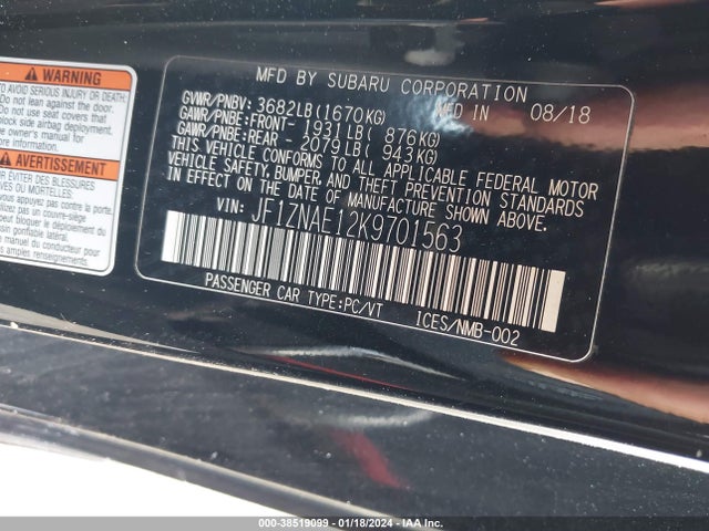 Toyota 86 Trd Se 2019 JF1ZNAE12K9701563 Image 9