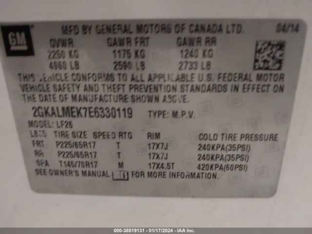 2GKALMEK7E6330119 GMC Terrain Sle-1
