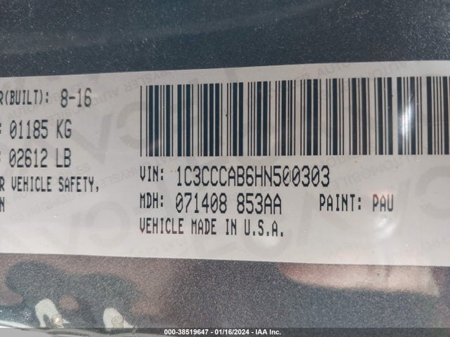 Chrysler 200 Limited Platinum 2017 1C3CCCAB6HN500303 Image 9