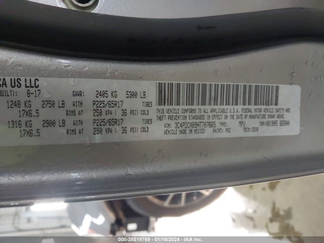 3C4PDCAB9HT707665 Dodge JOURNEY SE