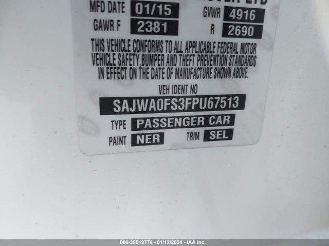 2015 JAGUAR XF SAJWA0FS3FPU67513 Photo 8