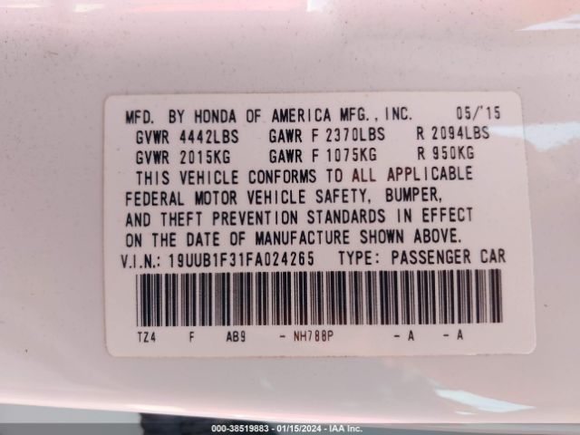 19UUB1F31FA024265 Acura TLX