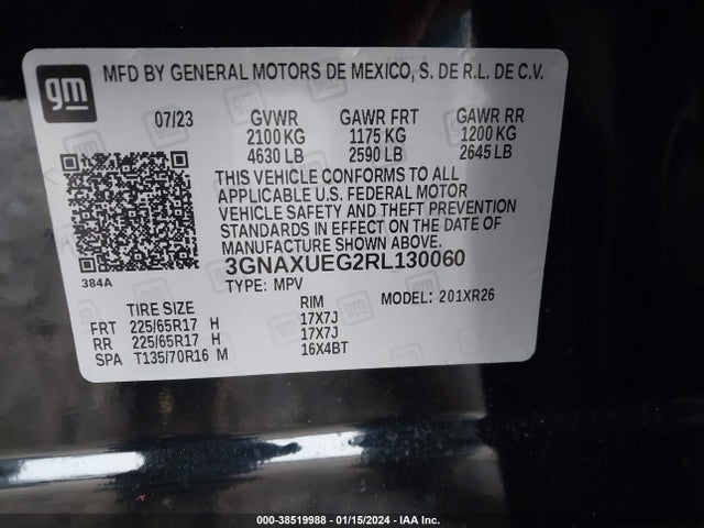 Chevrolet Equinox Awd Lt 2024 3GNAXUEG2RL130060 Image 9