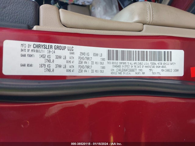 Jeep Grand Cherokee Laredo 2015 1C4RJEAG4FC668677 Image 9