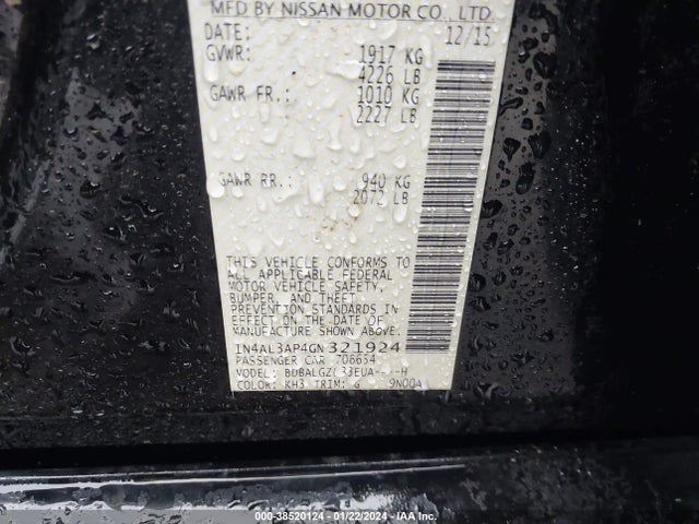 Nissan Altima 2.5 S 2016 1N4AL3AP4GN321924 Image 9