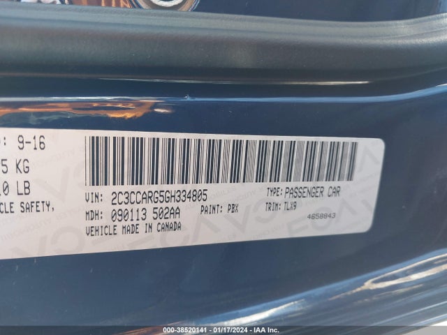 Chrysler 300 Limited 2016 2C3CCARG5GH334805 Image 9