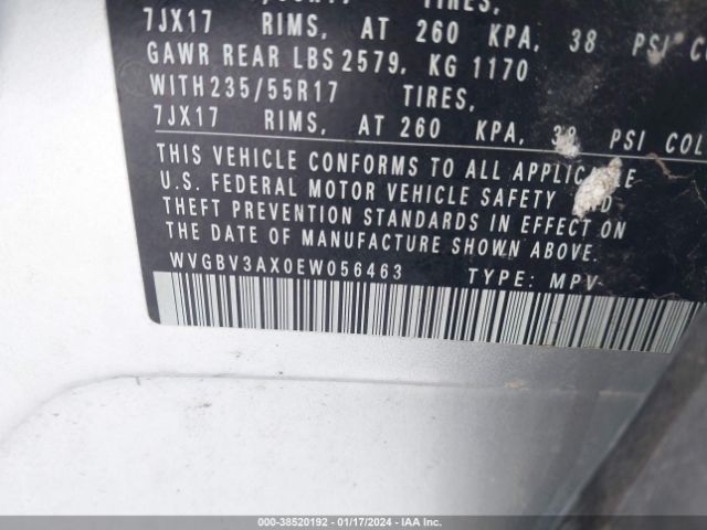 WVGBV3AX0EW056463 Volkswagen TIGUAN SE