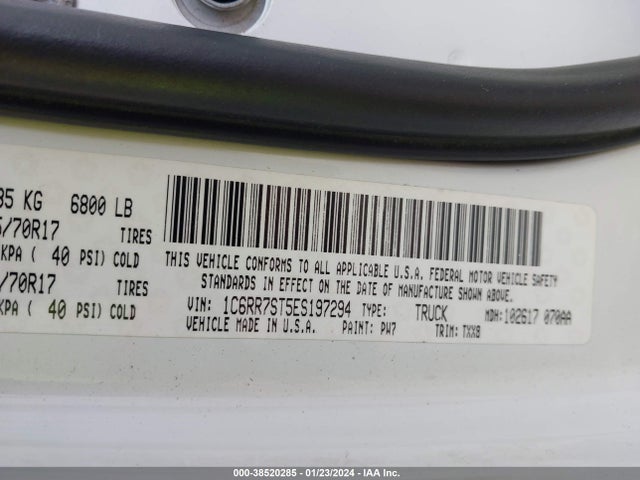RAM 1500 Tradesman 2014 1C6RR7ST5ES197294 Image 9