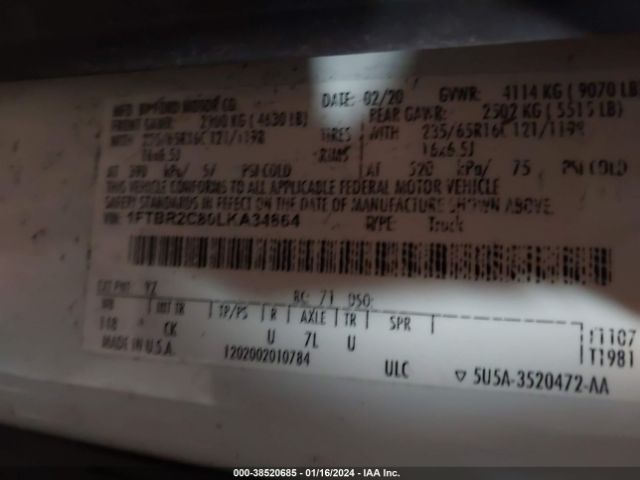 1FTBR2C80LKA34864 Ford Transit-250