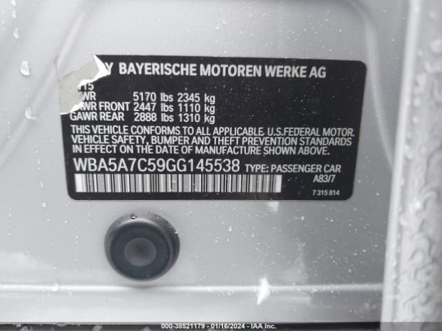 WBA5A7C59GG145538 BMW 528i Xdrive