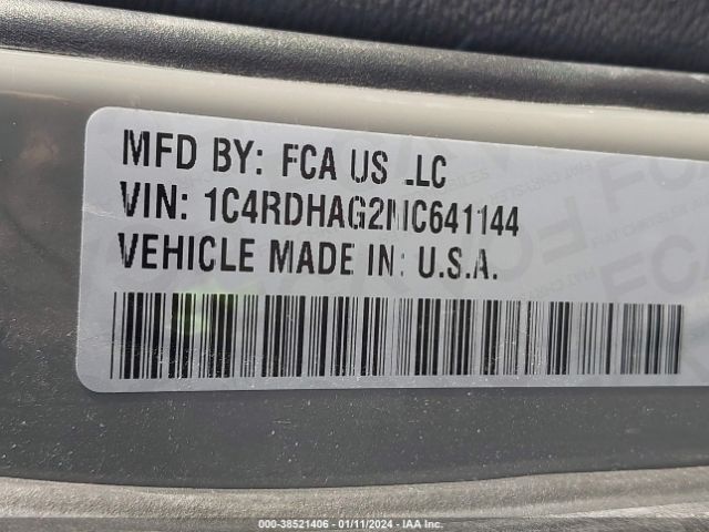 1C4RDHAG2MC641144 Dodge Durango Sxt Rwd