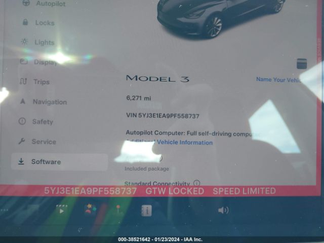 5YJ3E1EA9PF558737 Tesla Model 3 Rear-wheel Drive