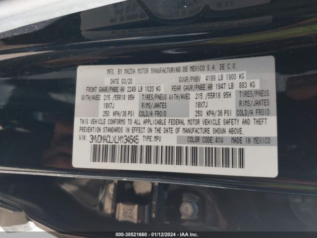3MVDMACLXLM134645 Mazda Cx-30 Select Package