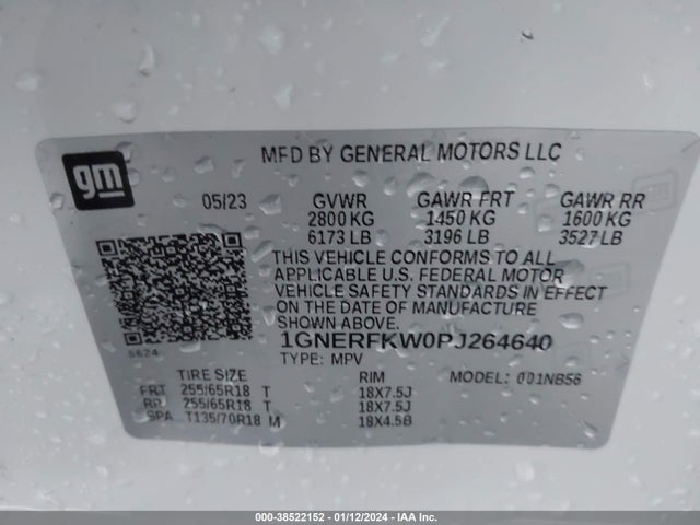 Chevrolet Traverse Fwd Ls 2023 1GNERFKW0PJ264640 Image 9