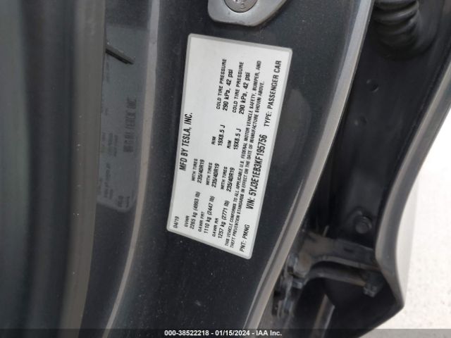 5YJ3E1EB3KF195756 Tesla Model 3 Long Range/performance